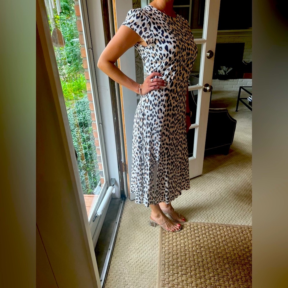 Leopard Print Midi Dress